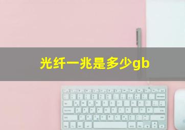 光纤一兆是多少gb