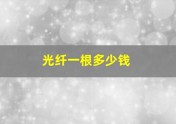 光纤一根多少钱