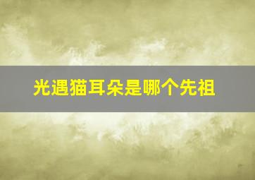 光遇猫耳朵是哪个先祖