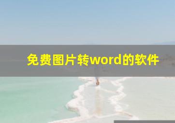 免费图片转word的软件