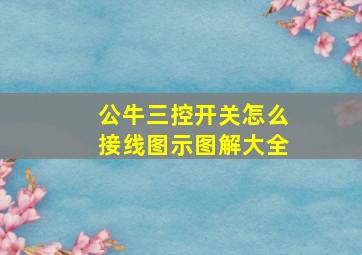 公牛三控开关怎么接线图示图解大全