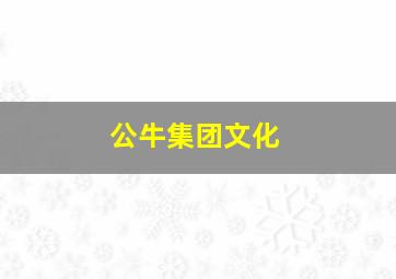 公牛集团文化