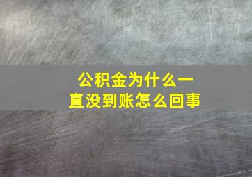 公积金为什么一直没到账怎么回事