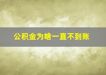 公积金为啥一直不到账