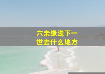 六亲缘浅下一世去什么地方