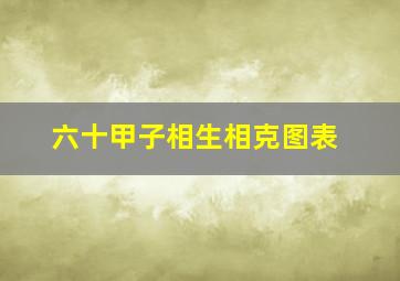 六十甲子相生相克图表