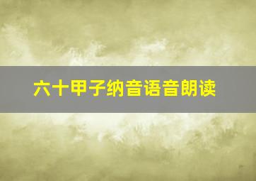 六十甲子纳音语音朗读