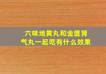 六味地黄丸和金匮肾气丸一起吃有什么效果