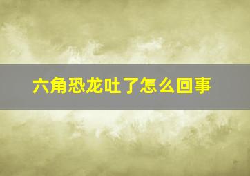 六角恐龙吐了怎么回事