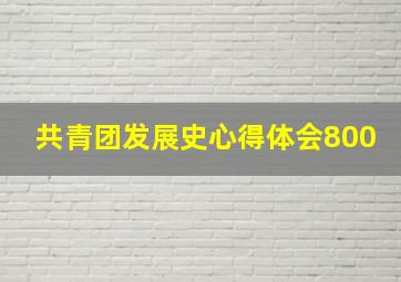 共青团发展史心得体会800