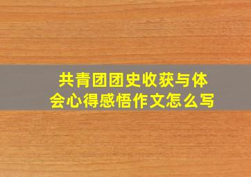 共青团团史收获与体会心得感悟作文怎么写