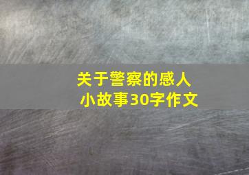 关于警察的感人小故事30字作文