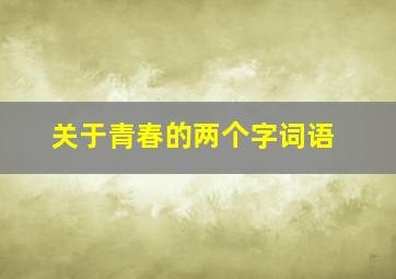 关于青春的两个字词语