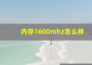 内存1600mhz怎么样