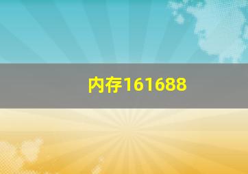 内存161688