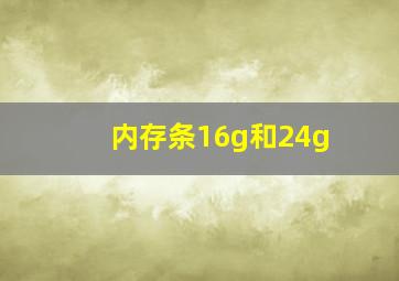 内存条16g和24g