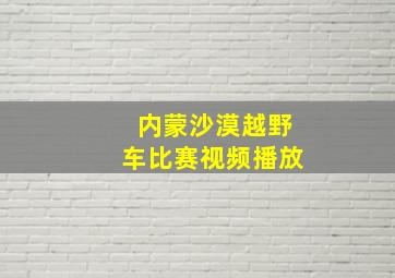 内蒙沙漠越野车比赛视频播放