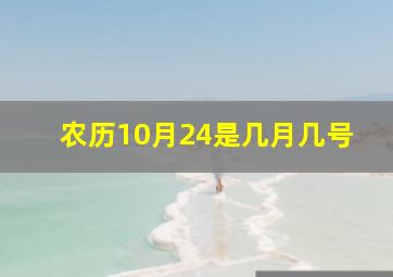 农历10月24是几月几号