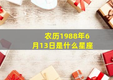 农历1988年6月13日是什么星座