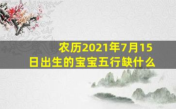 农历2021年7月15日出生的宝宝五行缺什么