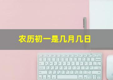 农历初一是几月几日