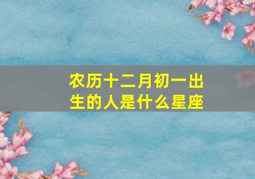 农历十二月初一出生的人是什么星座