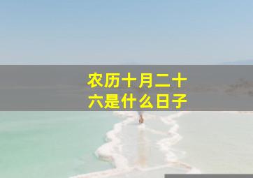 农历十月二十六是什么日子