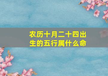 农历十月二十四出生的五行属什么命