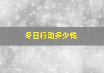 冬日行动多少钱