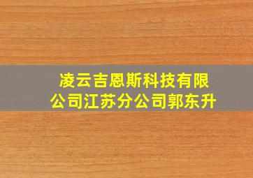 凌云吉恩斯科技有限公司江苏分公司郭东升