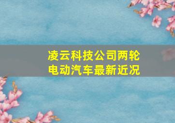 凌云科技公司两轮电动汽车最新近况