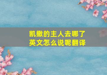 凯撒的主人去哪了英文怎么说呢翻译