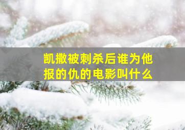 凯撒被刺杀后谁为他报的仇的电影叫什么