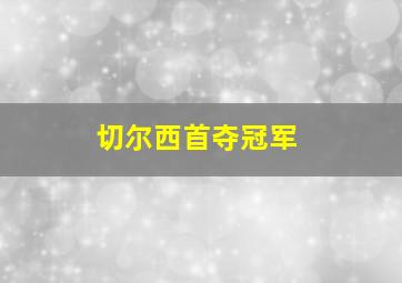 切尔西首夺冠军