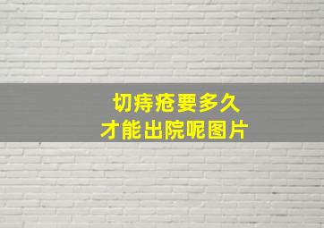 切痔疮要多久才能出院呢图片