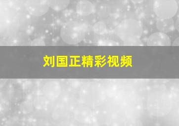 刘国正精彩视频