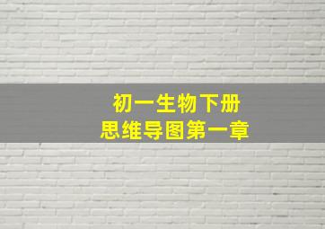 初一生物下册思维导图第一章