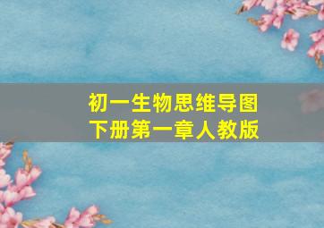 初一生物思维导图下册第一章人教版