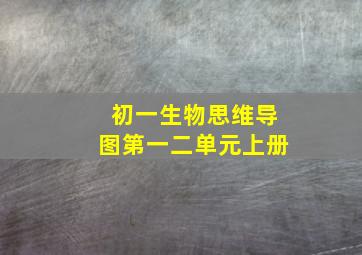 初一生物思维导图第一二单元上册