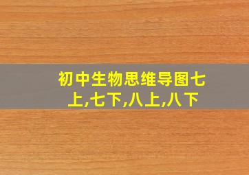 初中生物思维导图七上,七下,八上,八下
