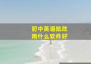 初中英语批改用什么软件好