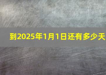 到2025年1月1日还有多少天