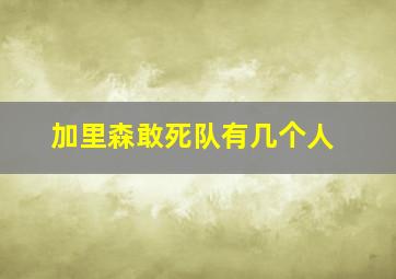 加里森敢死队有几个人