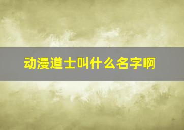 动漫道士叫什么名字啊