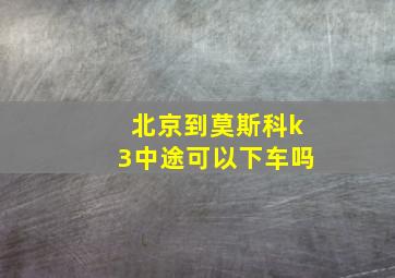 北京到莫斯科k3中途可以下车吗