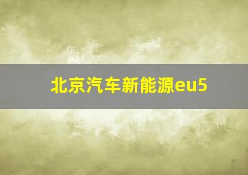 北京汽车新能源eu5