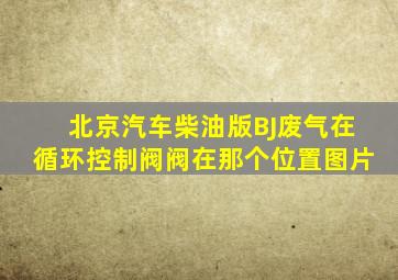 北京汽车柴油版BJ废气在循环控制阀阀在那个位置图片