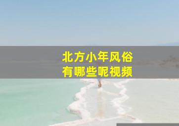 北方小年风俗有哪些呢视频