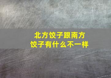 北方饺子跟南方饺子有什么不一样