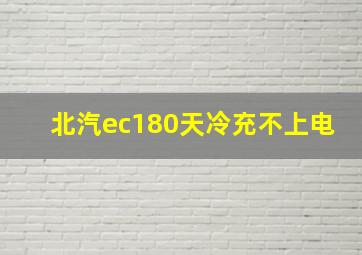 北汽ec180天冷充不上电